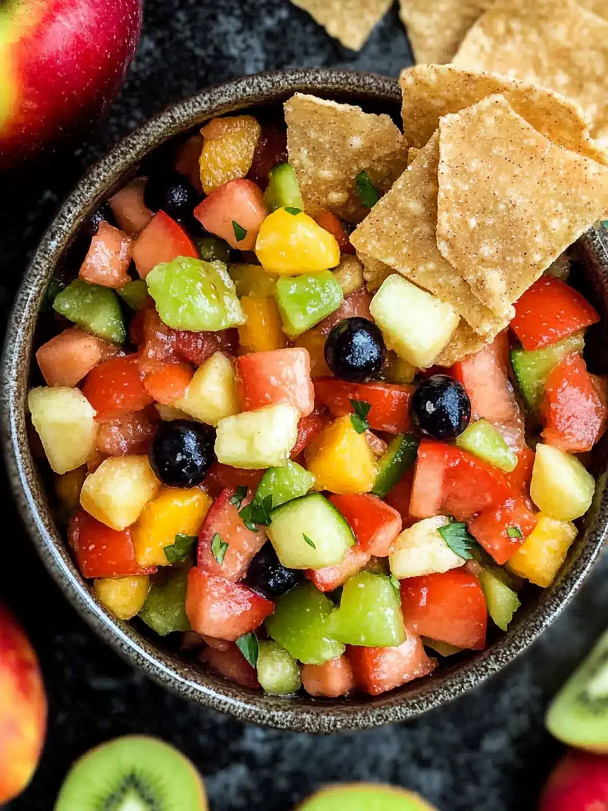 Delicious Fruit Salsa with Cinnamon Chips for Any Occasion 5 Fruit Salsa with Cinnamon Chips