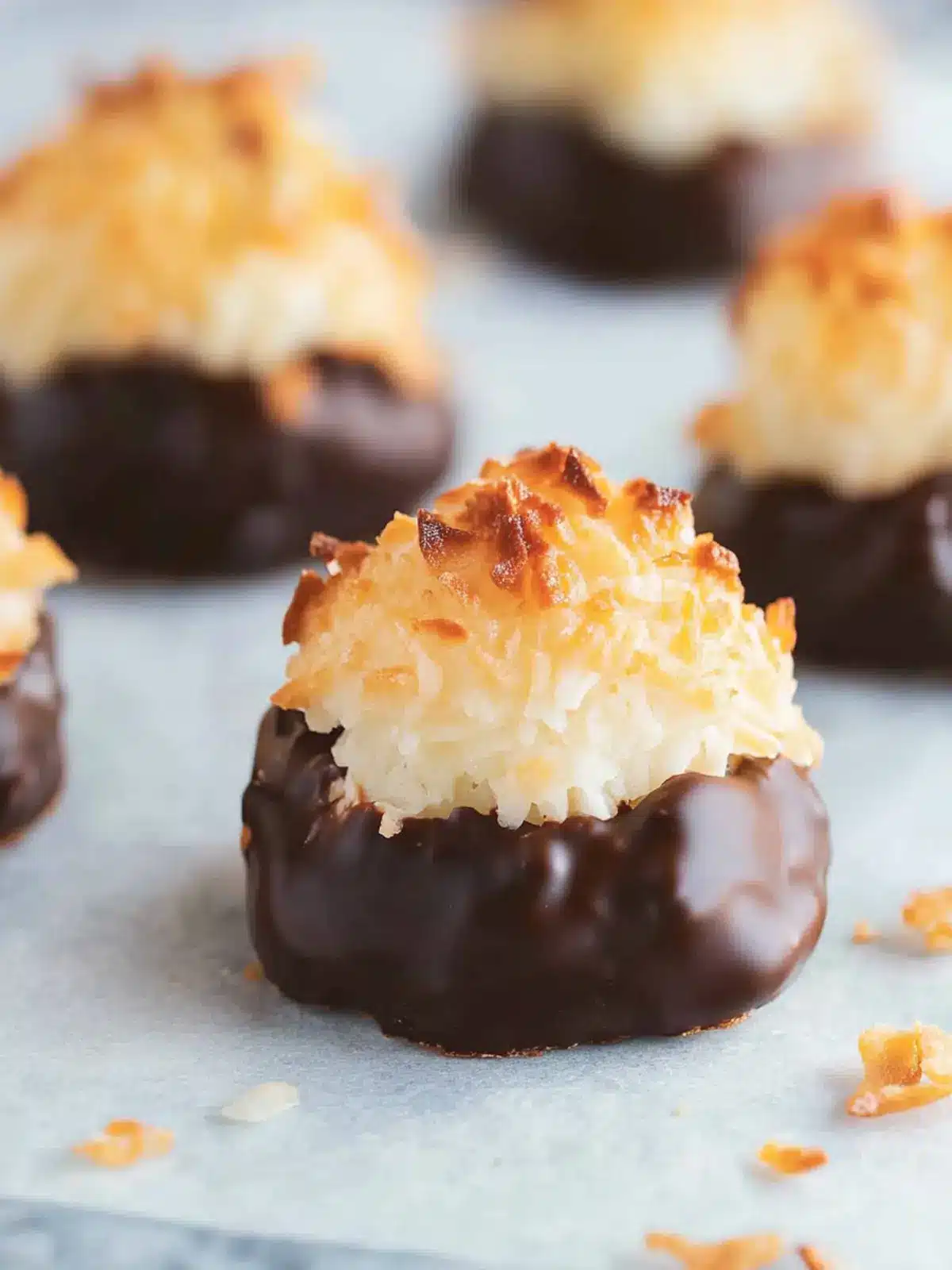 Irresistible Chocolate-Dipped Coconut Macaroons Recipe 2 Chocolate-Dipped Coconut Macaroons
