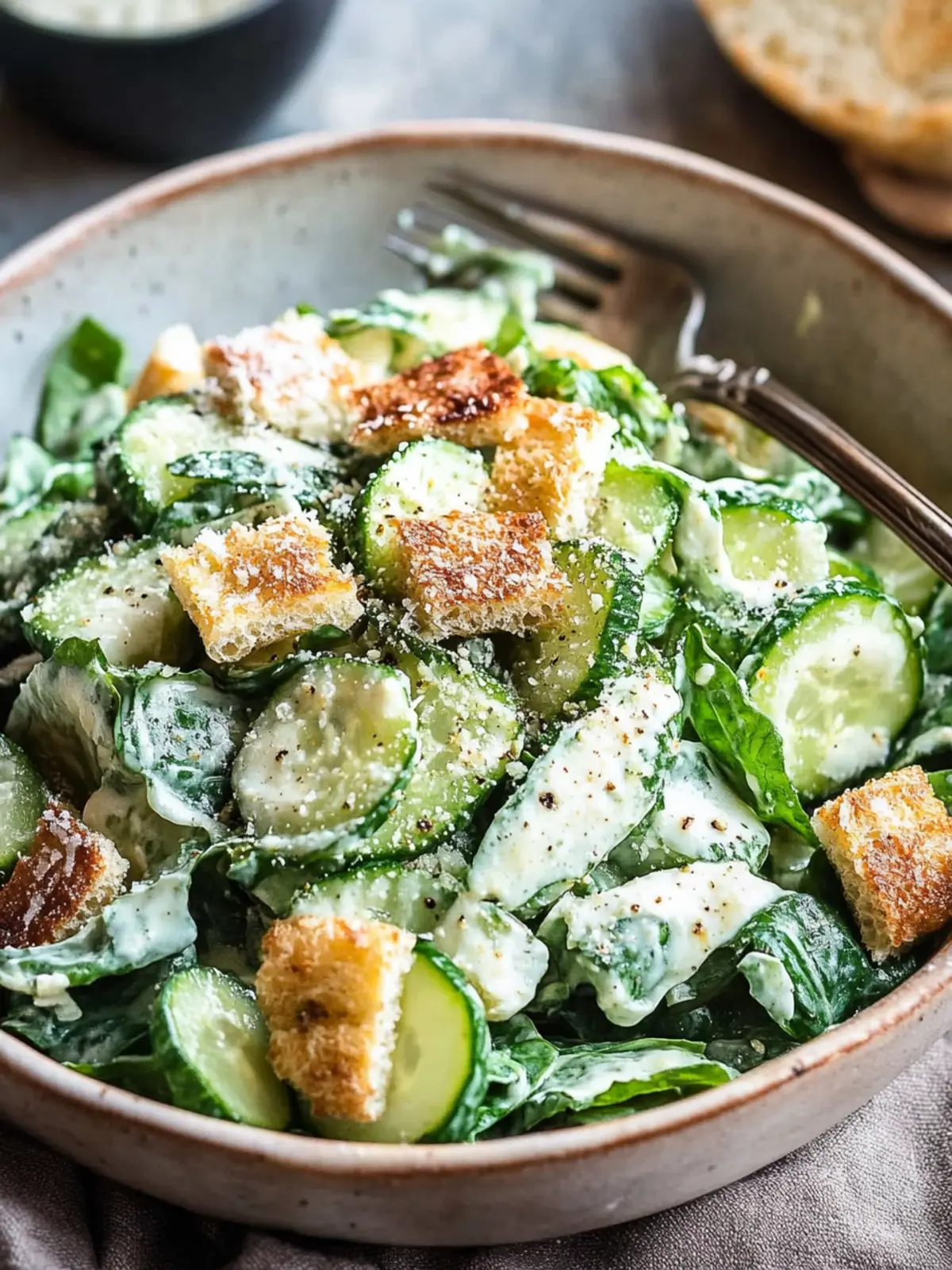 Cucumber Caesar Salad: Refreshingly Light & Deliciously Crisp 5 Cucumber Caesar Salad