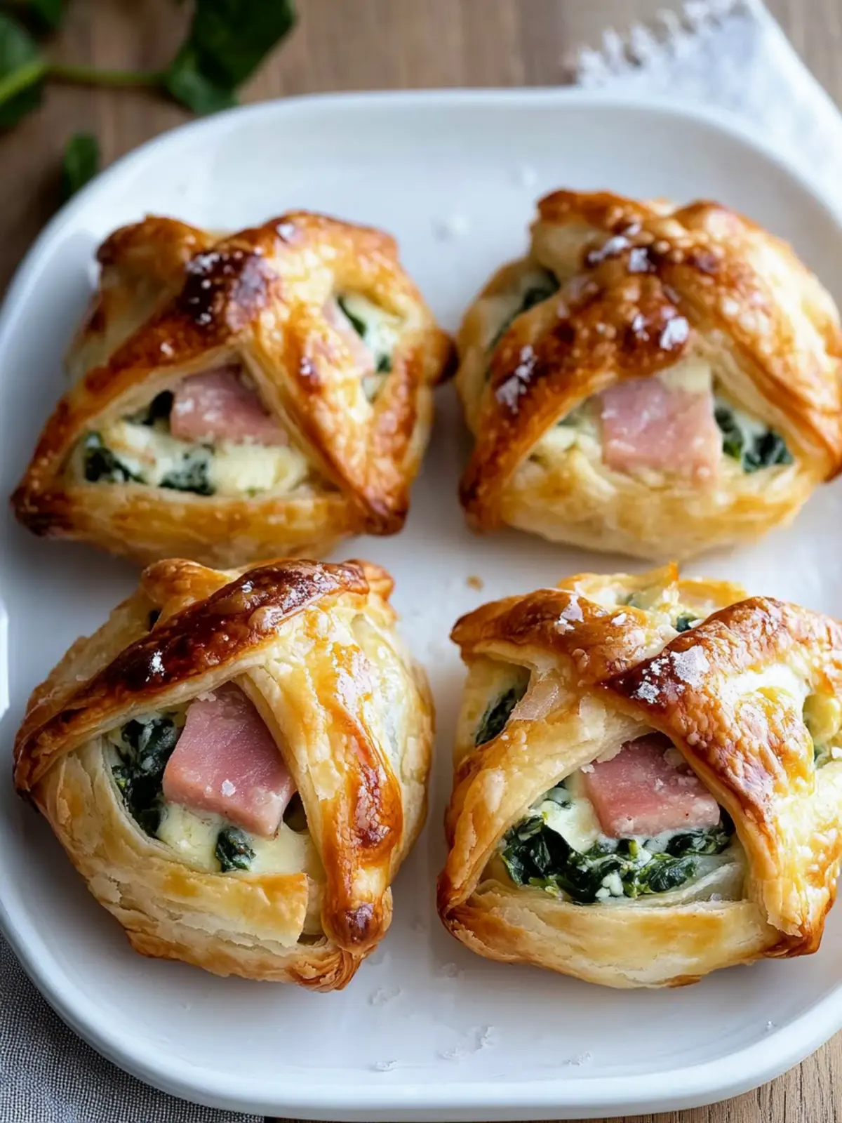 Ham Cheese & Spinach Puffs That Will Wow Your Guests 5 Ham Cheese & Spinach Puffs