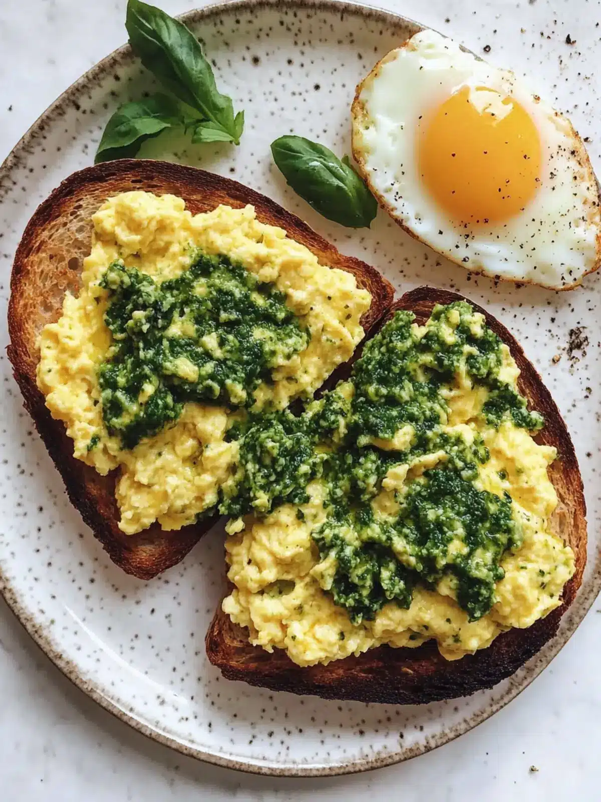 Delicious Pesto & Scrambled Eggs on Toast in 10 Minutes 2 Pesto & Scrambled Eggs on Toast