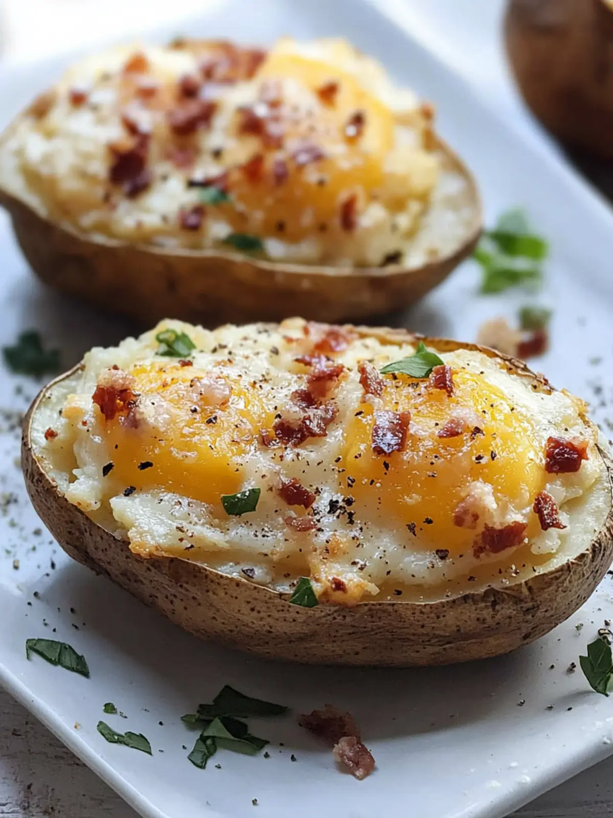 Irresistible Breakfast Twice Baked Potato with Egg Delight 2 Breakfast Twice Baked Potato