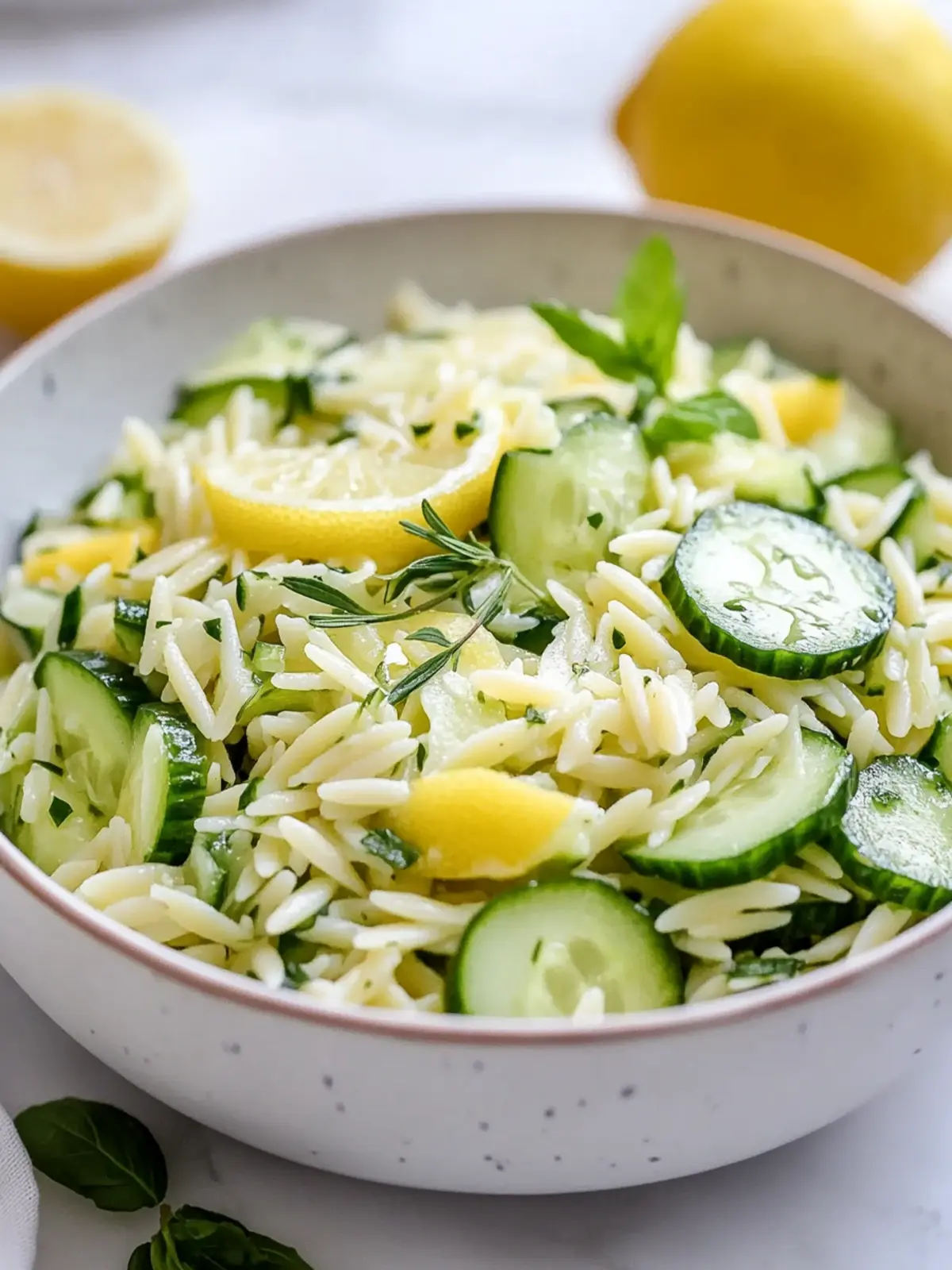 Zesty Cucumber Lemon Orzo Salad – Your Go-To Summer Dish 5 Cucumber Lemon Orzo Salad