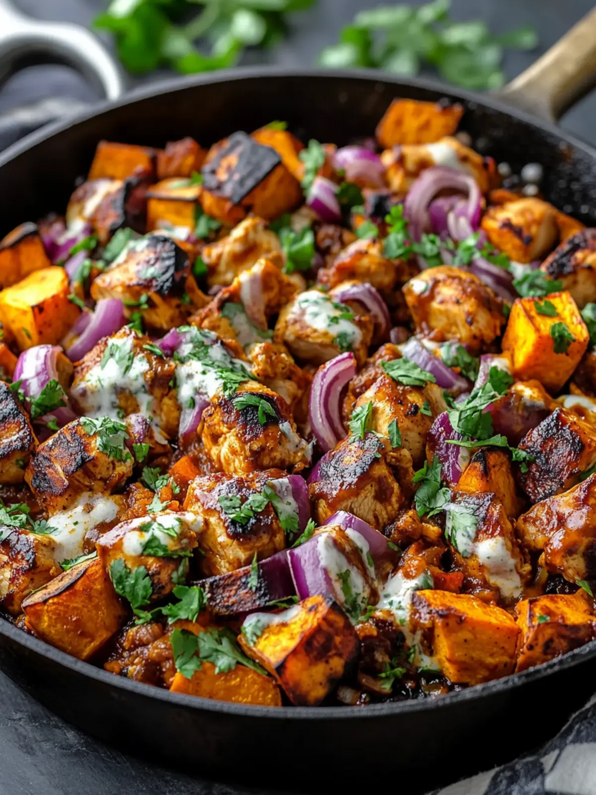 BBQ Chicken Sweet Potato Skillet – The Ultimate Comfort Meal 5 BBQ Chicken Sweet Potato Skillet