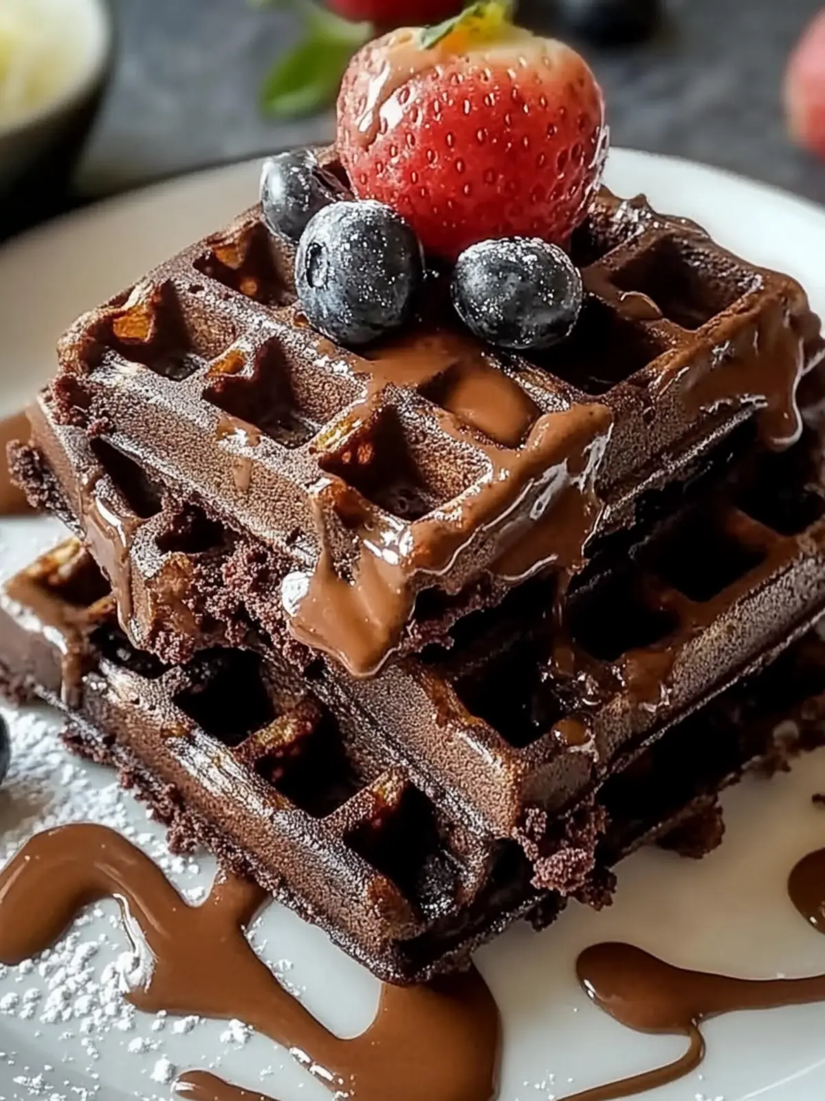 Fudgy Brownie Waffles: Your New Favorite Chocolate Indulgence 5 Fudgy Brownie Waffles