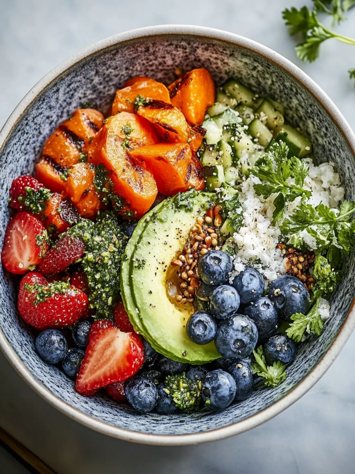 Delicious Mother Earth Bowl with Roasted Veggies and Pesto 4 Mother Earth Bowl