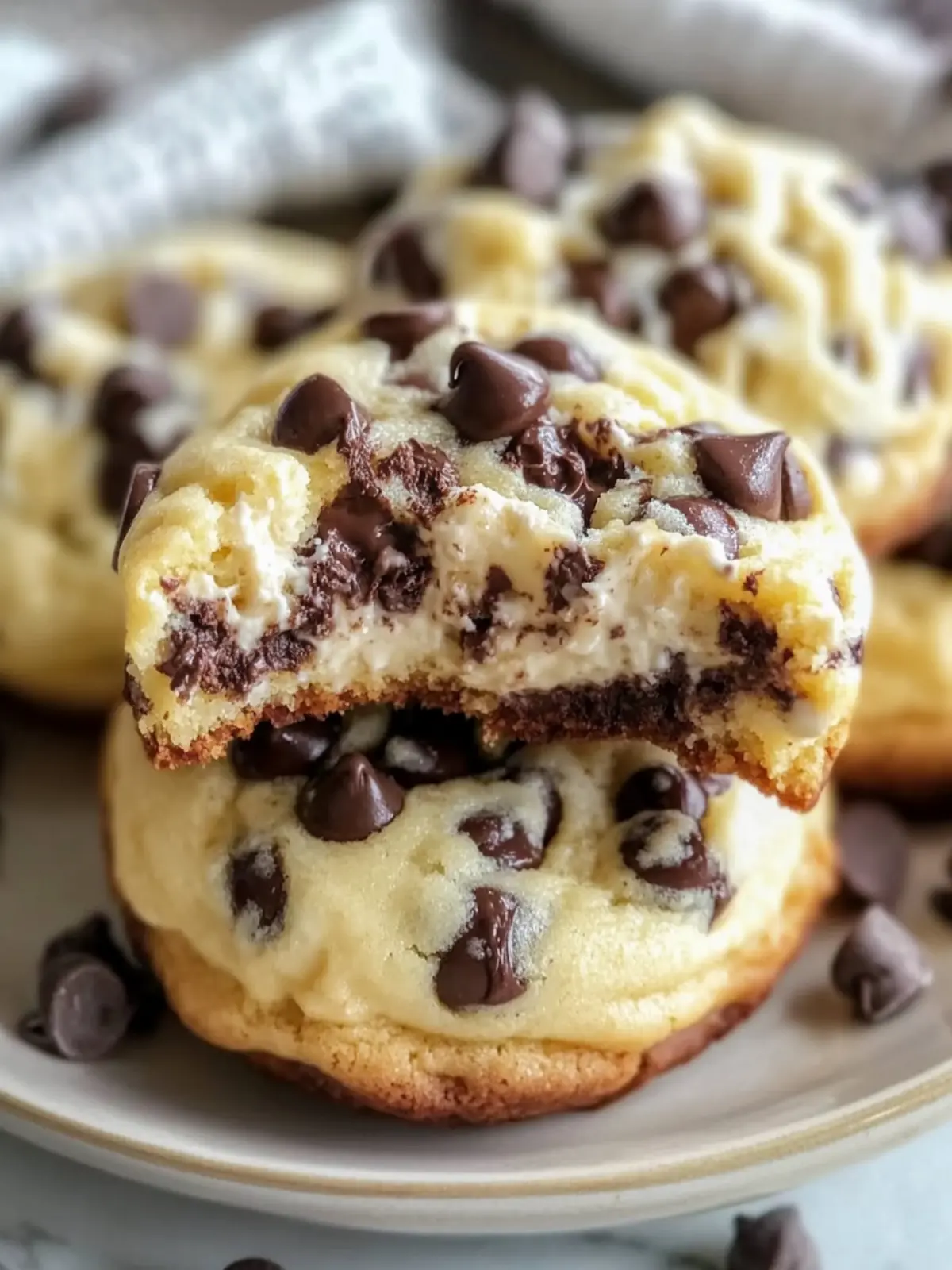 Decadent and Creamy Chocolate Chip Cheesecake Cookies to Wow! 4 Decadent And Creamy Chocolate Chip Cheesecake Cookie