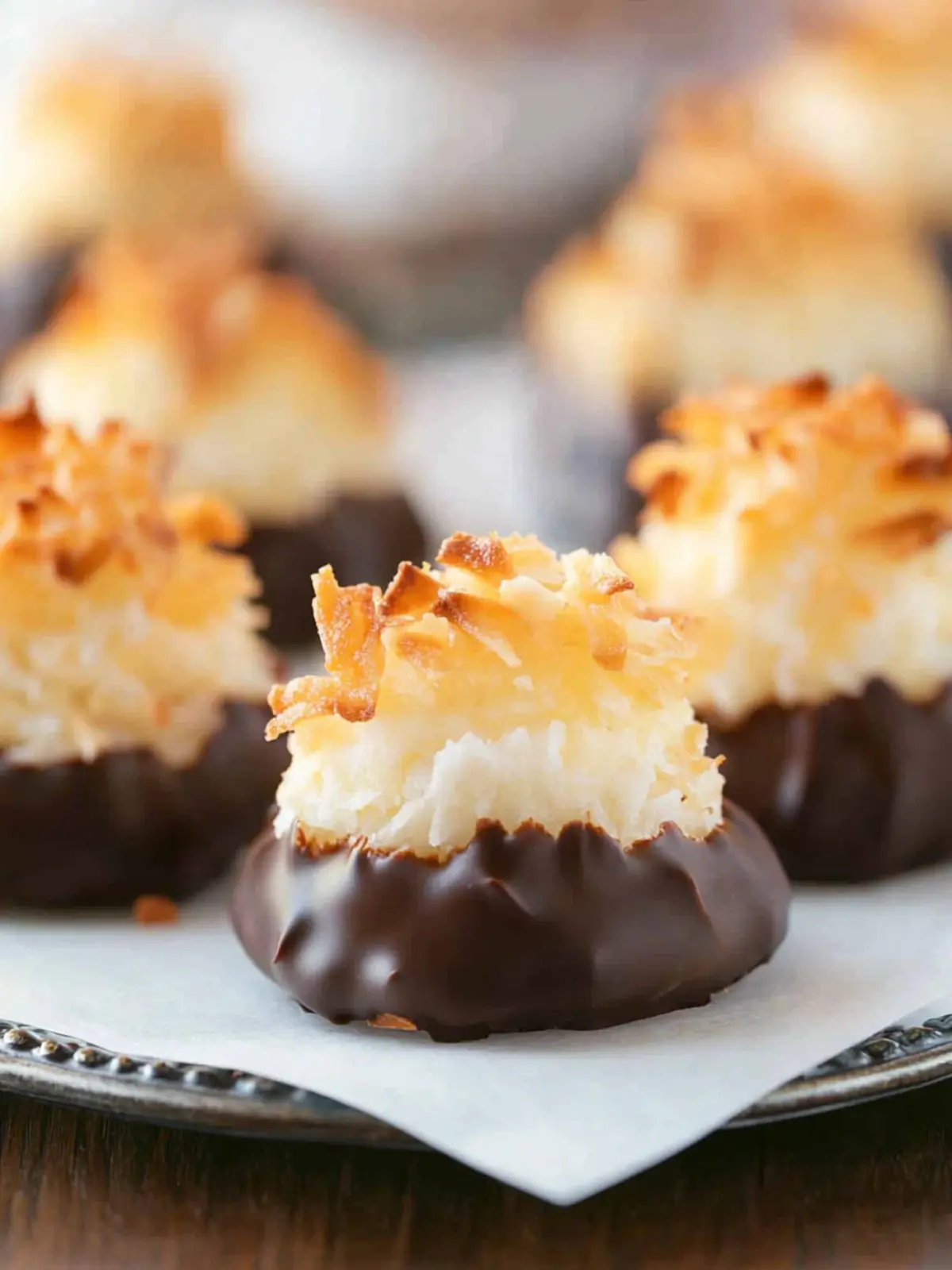 Irresistible Chocolate-Dipped Coconut Macaroons Recipe 4 Chocolate-Dipped Coconut Macaroons