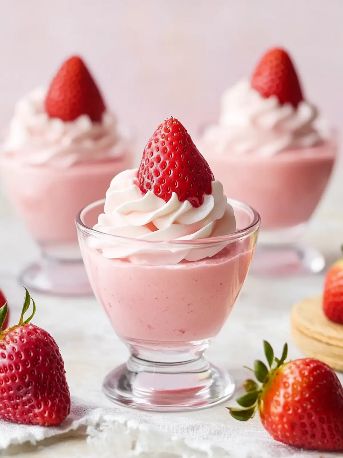 Creamy Strawberry Mousse: No-Bake Bliss in 5 Minutes 2 Strawberry Mousse