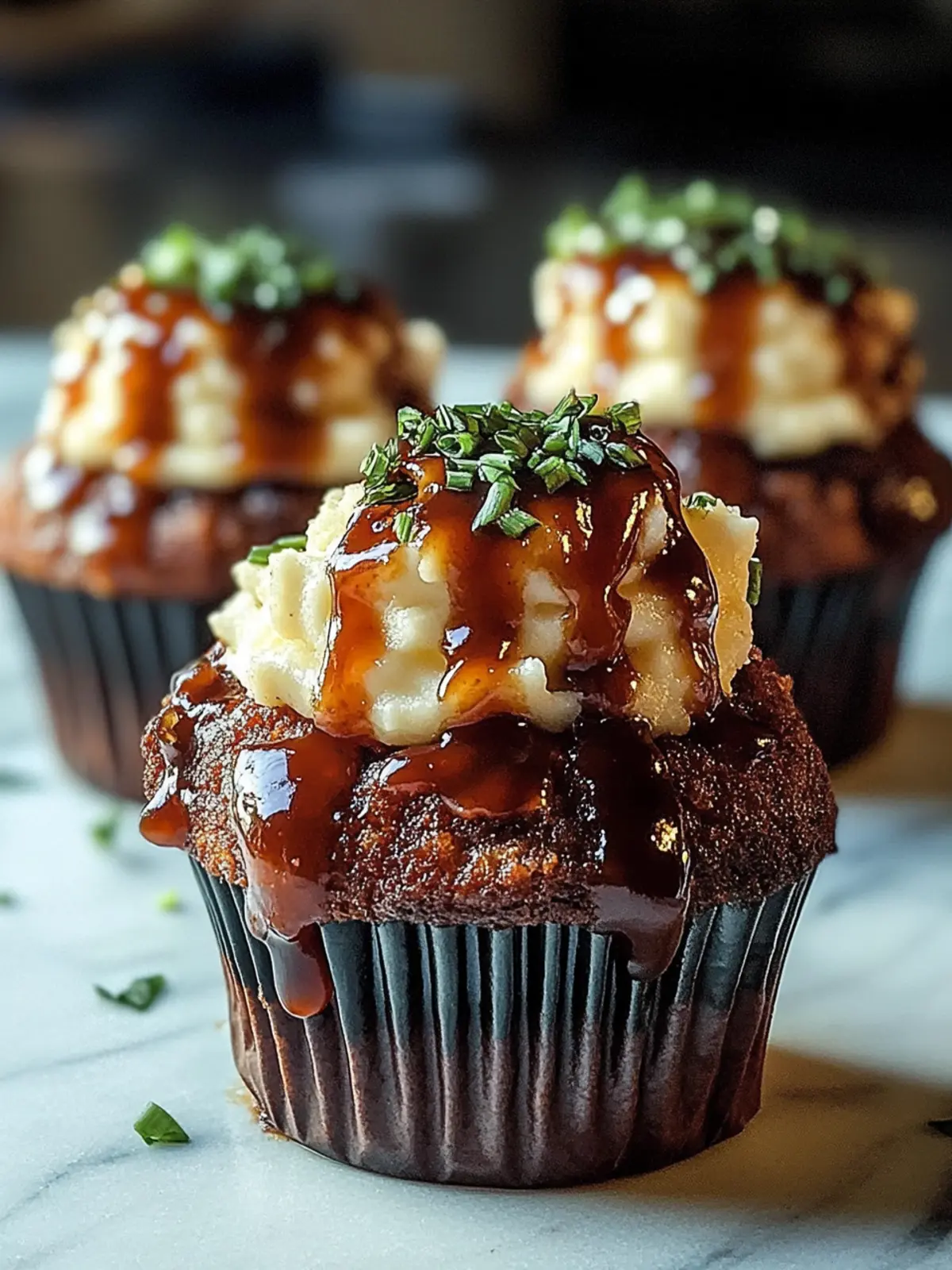 Smoky Bourbon BBQ Meatloaf Cupcakes: A Fun Comfort Food Twist 3 Smoky Bourbon BBQ Meatloaf Cupcakes