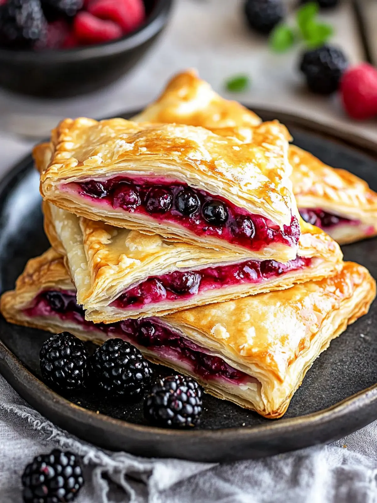 Irresistible Blackberry Turnovers: Sweet Pastry Bliss at Home 2 Blackberry Turnovers
