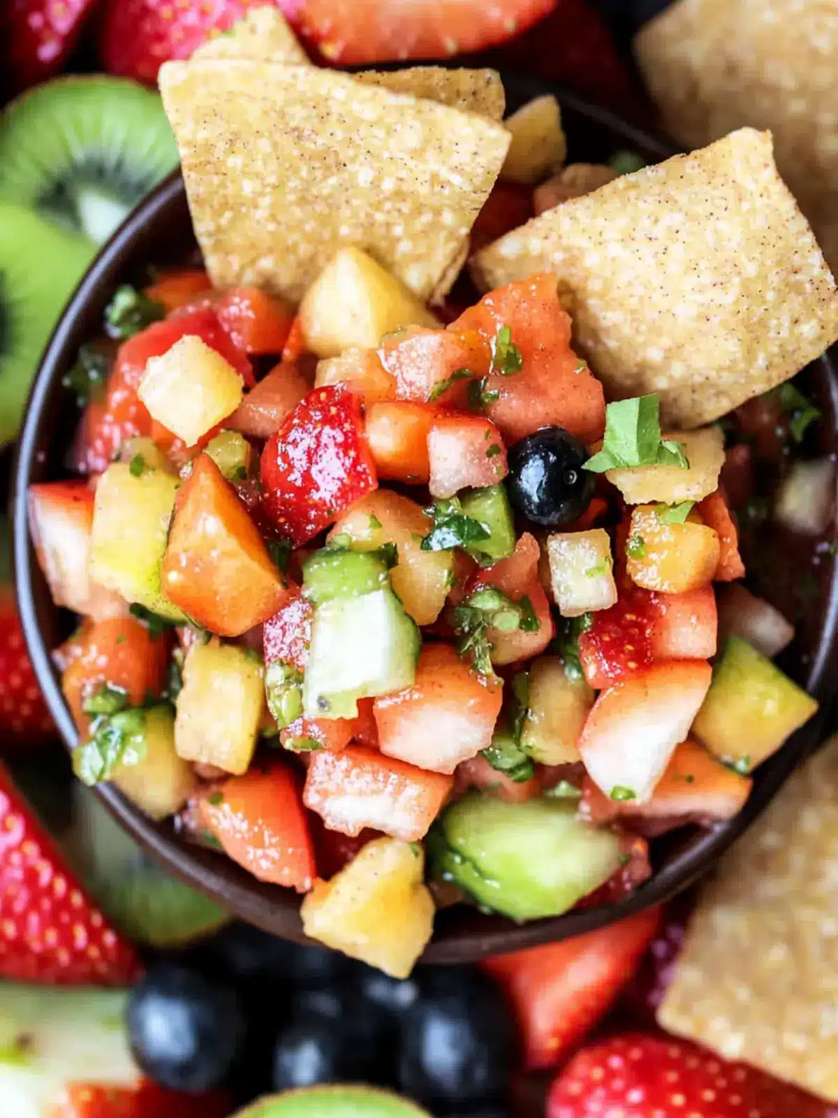 Delicious Fruit Salsa with Cinnamon Chips for Any Occasion 3 Fruit Salsa with Cinnamon Chips