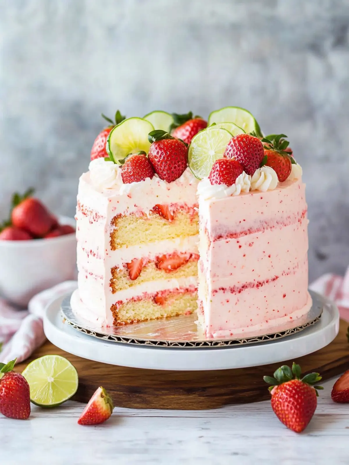 Strawberry Margarita Layer Cake: A Festive Delight to Savor 2 Strawberry Margarita Layer Cake