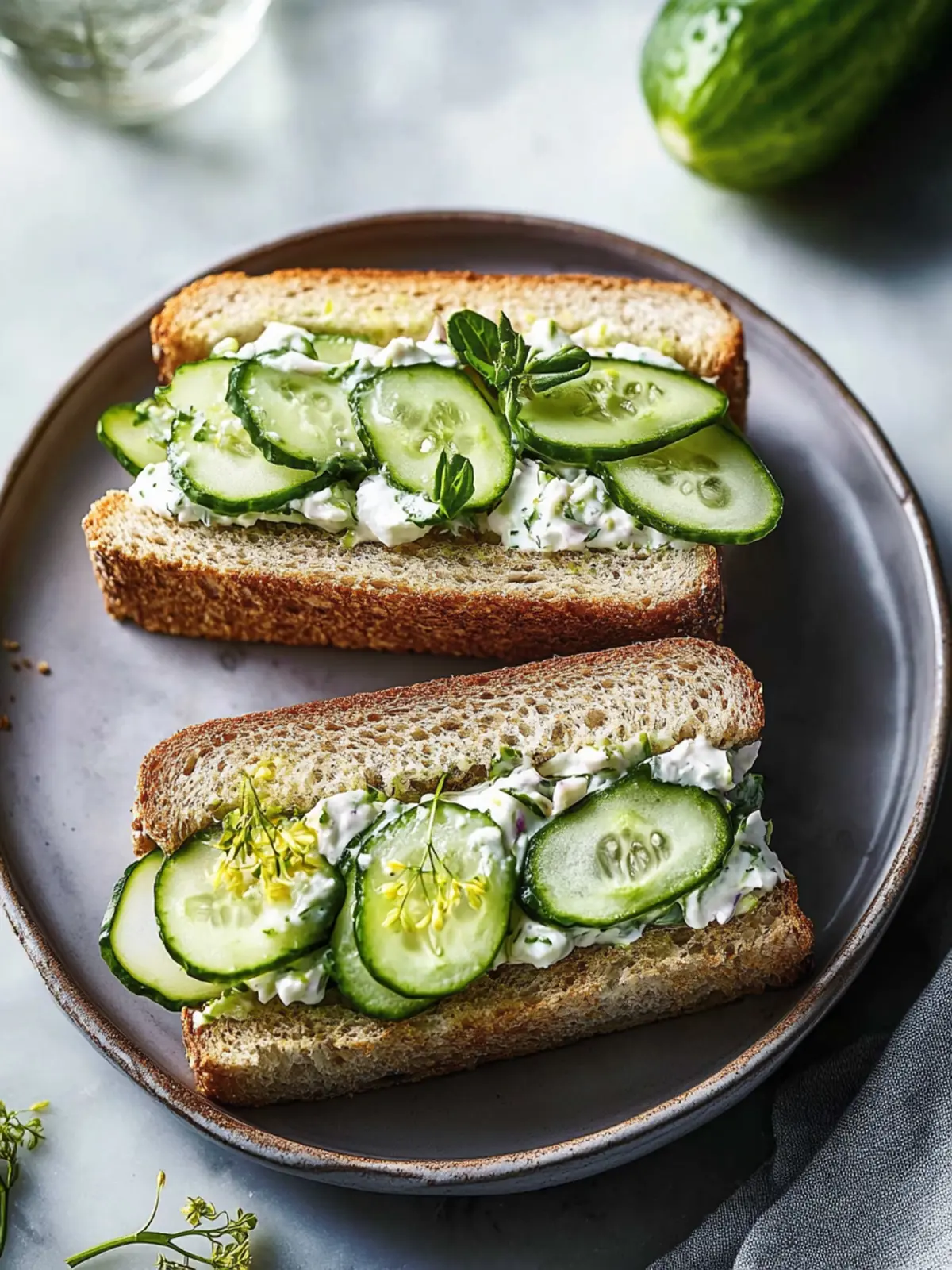 Delicious Cucumber Salad Sandwiches for a Light, Fresh Lunch 3 Cucumber Salad Sandwiches