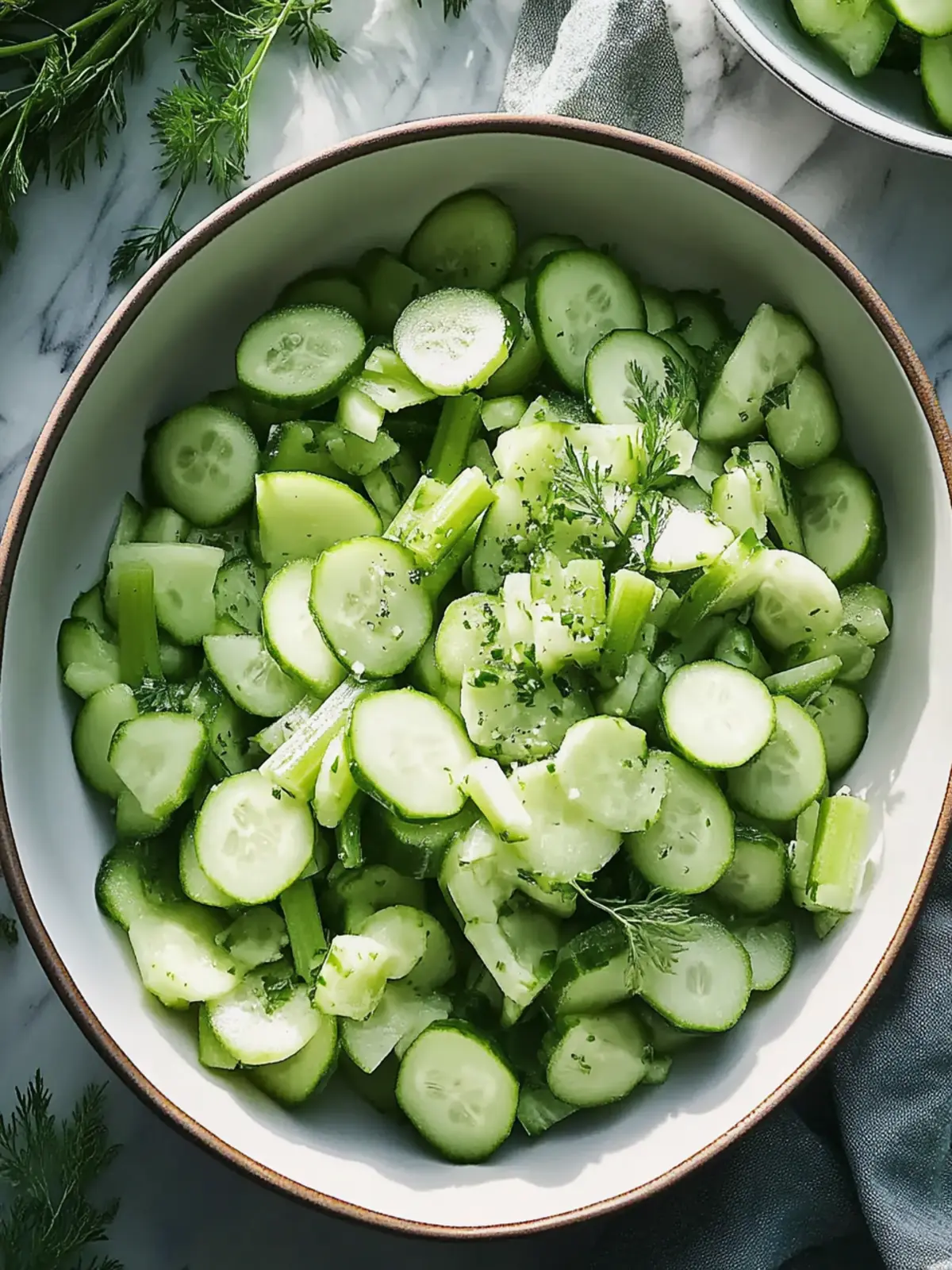 Crunchy Cucumber Celery Salad with Green Apple Twist 3 Crunchy Cucumber Celery Salad