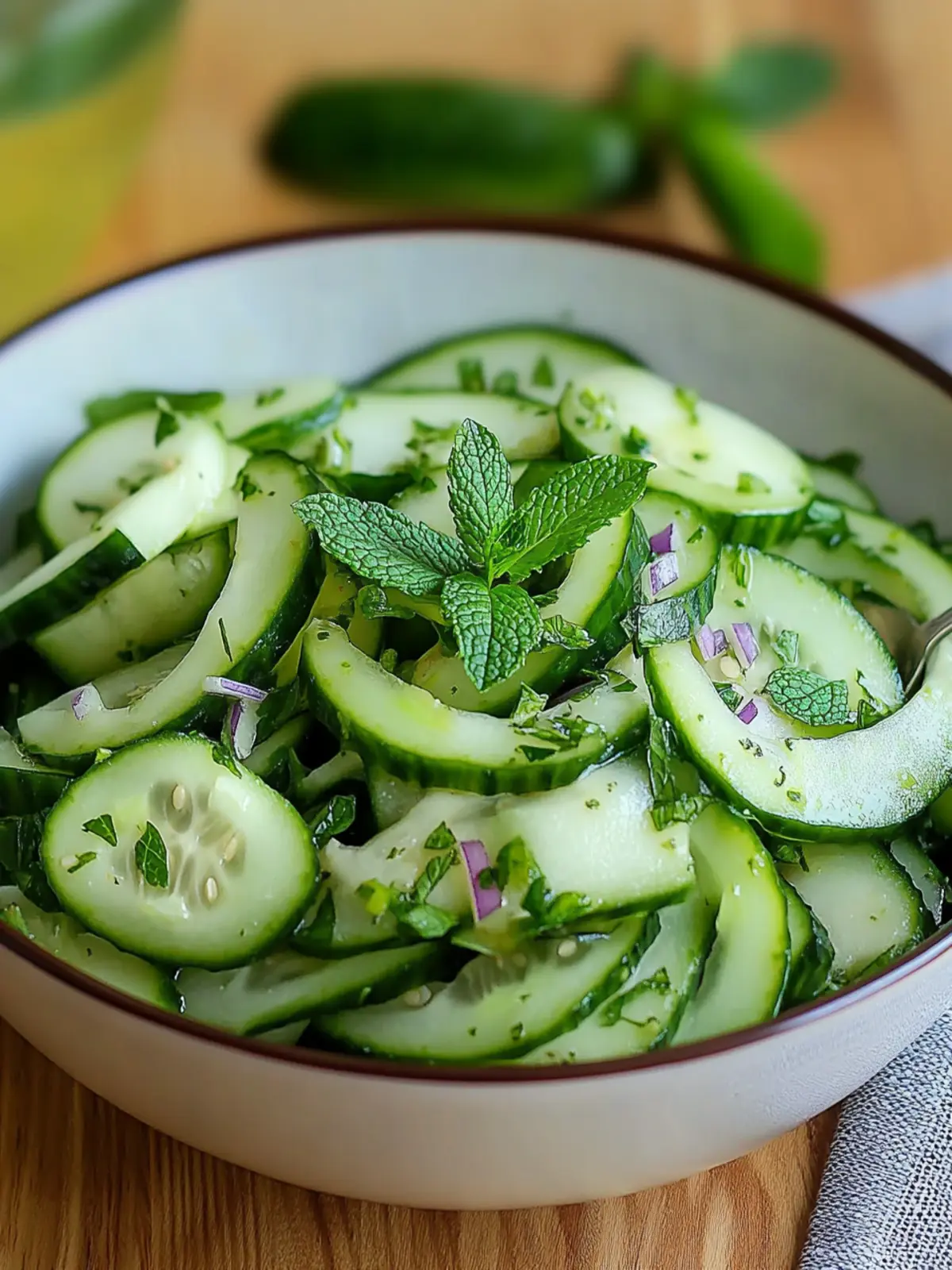 Delicious Cucumber and Mint Salad for a Refreshing Summer Bite 5 Cucumber and Mint Salad
