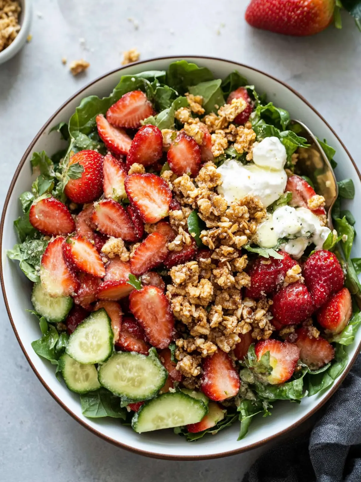 Revitalize Your Plate with Strawberry Crunch Salad Delight 3 Strawberry Crunch Salad with Champagne Vinaigrette