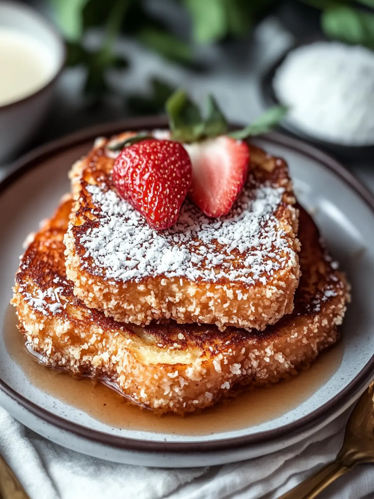 Coconut Crusted French Toast for a Blissful Tropical Breakfast 2 Coconut Crusted French Toast