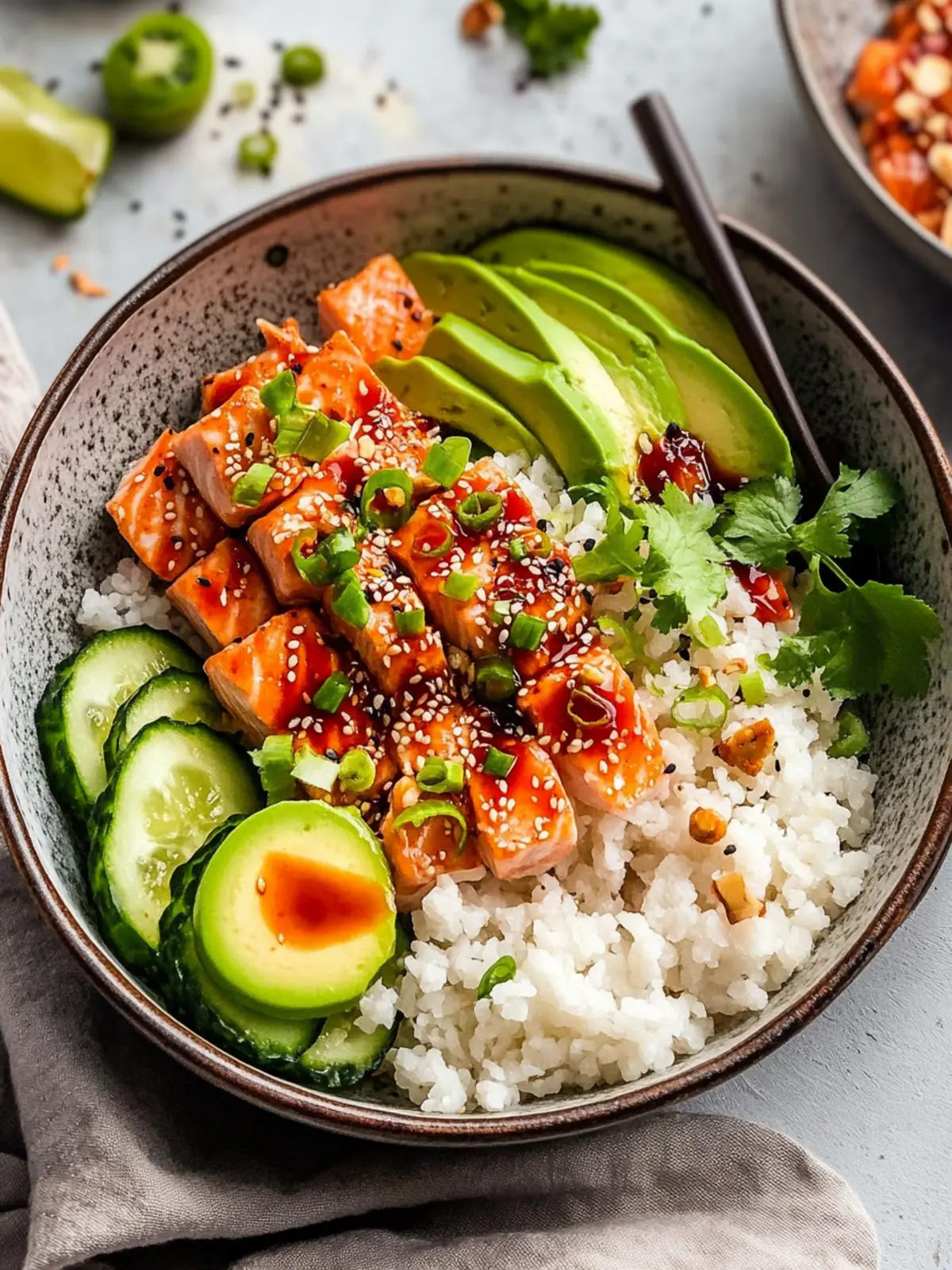 Sweet and Spicy Honey Sriracha Salmon Bowls You'll Love 4 Honey Sriracha Salmon Bowls
