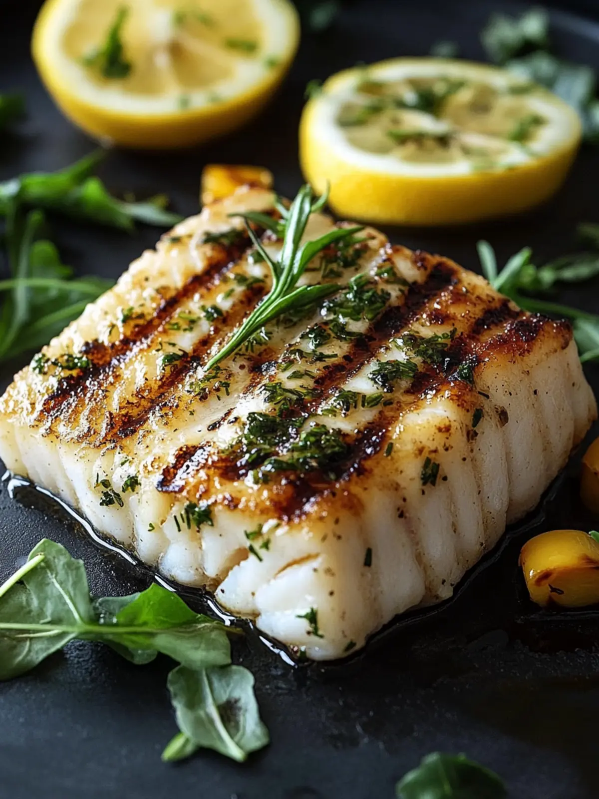 Grilled Cod with Lemon-Herb Marinade: A Healthy Flavor Boost 2 Grilled Cod with Lemon-Herb Marinade