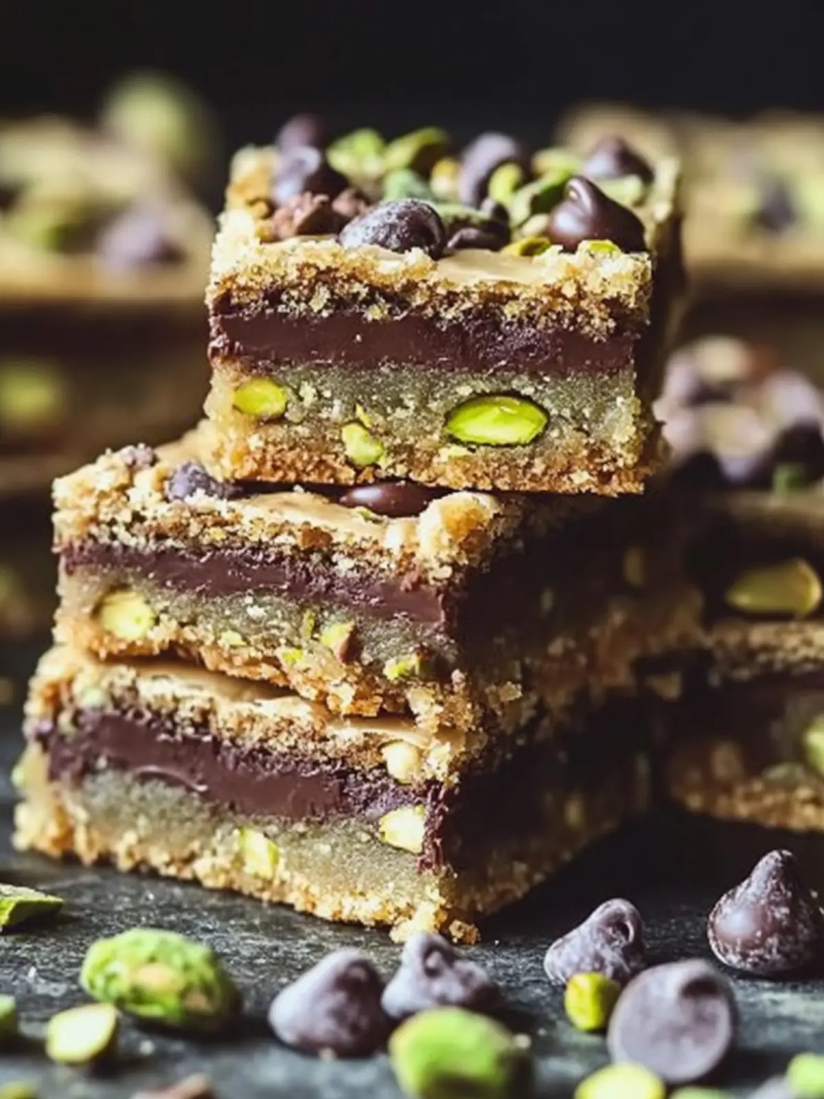 Decadent Brown Butter Dubai Pistachio Chocolate Chip Bars 2 Brown Butter Dubai Pistachio Chocolate Chip Cookie Bars