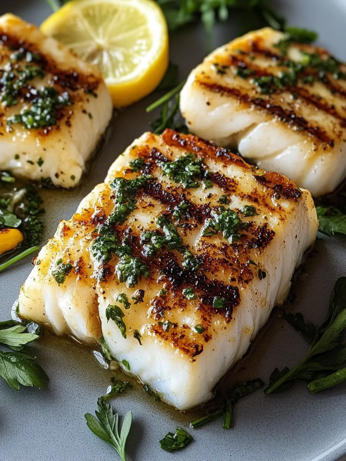 Grilled Cod with Lemon-Herb Marinade: A Healthy Flavor Boost 4 Grilled Cod with Lemon-Herb Marinade