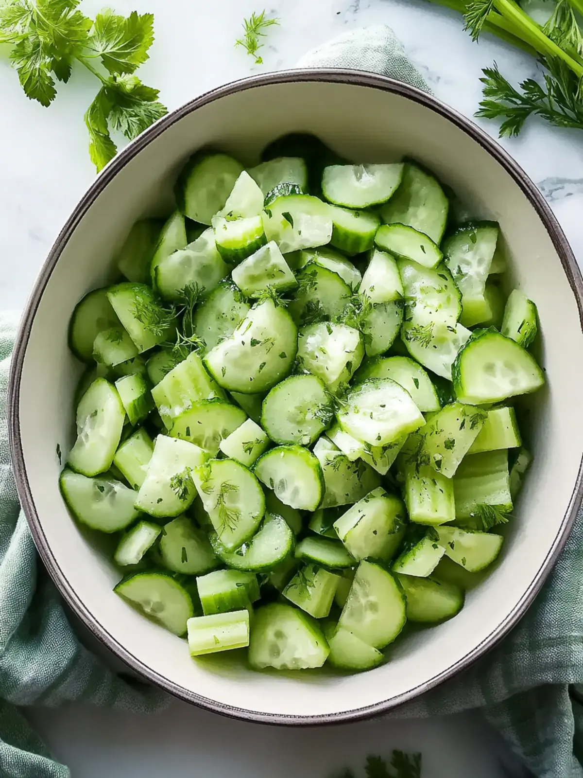 Crunchy Cucumber Celery Salad with Green Apple Twist 4 Crunchy Cucumber Celery Salad