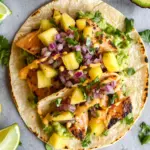 Savory Salmon Tacos with Fresh Pineapple Avocado Salsa 6 Salmon Tacos & Pineapple Avocado Salsa