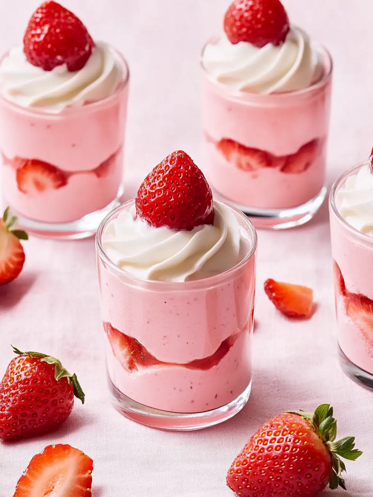 Creamy Strawberry Mousse: No-Bake Bliss in 5 Minutes 3 Strawberry Mousse