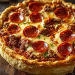 Ultimate Deep Hamburger Beef Sausage & Pepperoni Pie Recipe 6 Deep Hamburger Beef Sausage & Pepperoni Pie