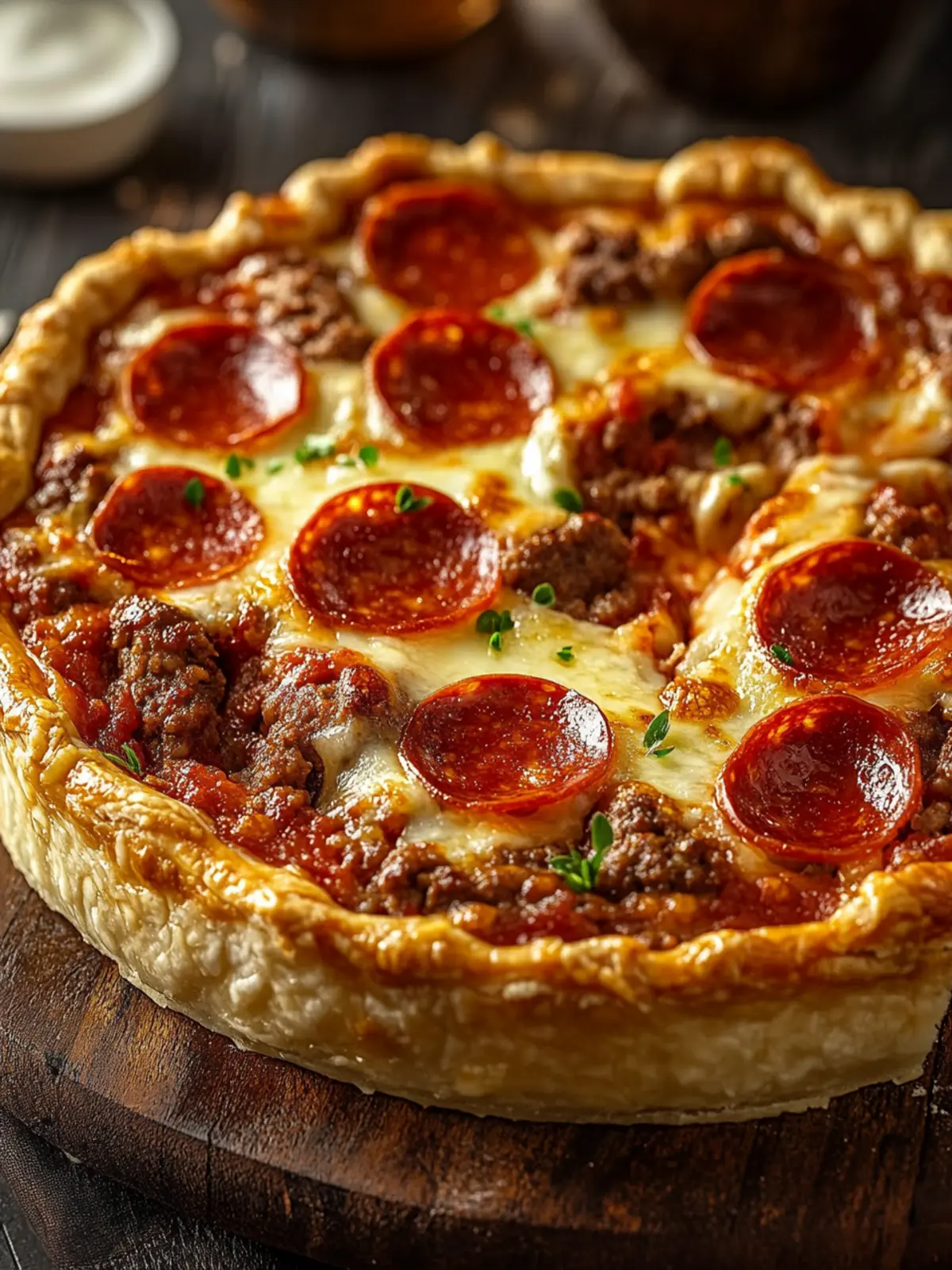 Ultimate Deep Hamburger Beef Sausage & Pepperoni Pie Recipe 5 Deep Hamburger Beef Sausage & Pepperoni Pie
