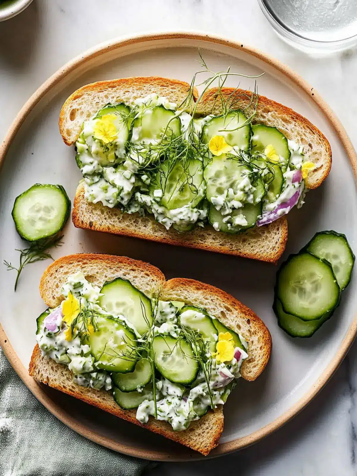 Delicious Cucumber Salad Sandwiches for a Light, Fresh Lunch 4 Cucumber Salad Sandwiches