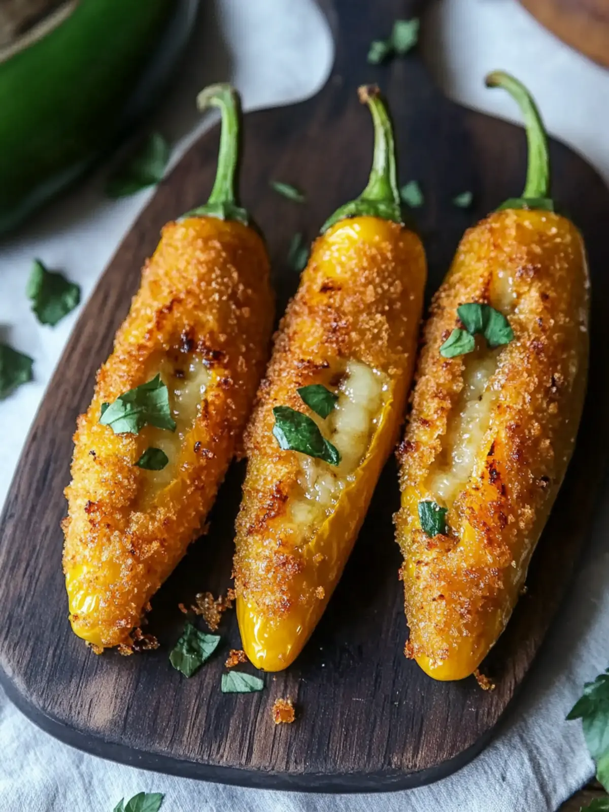 Irresistibly Crunchy Crispy Coated Stuffed Banana Peppers 4 Crispy Coated Stuffed Banana Peppers