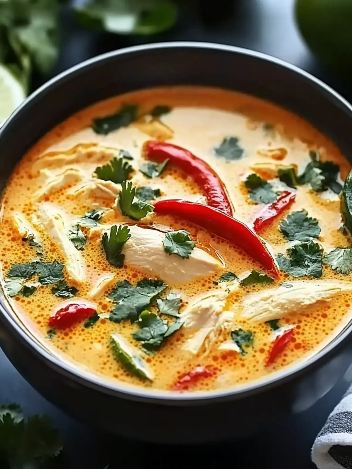 Crockpot Thai Coconut Chicken Soup for Cozy Nights In 4 Crockpot Thai Coconut Chicken Soup