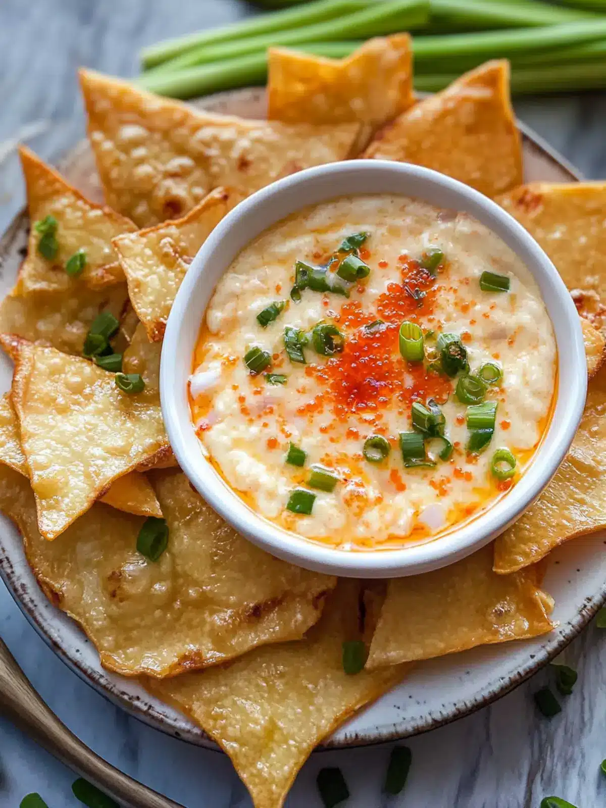 Irresistible Crab Rangoon Dip with Crispy Wonton Chips 4 Crab Rangoon Dip