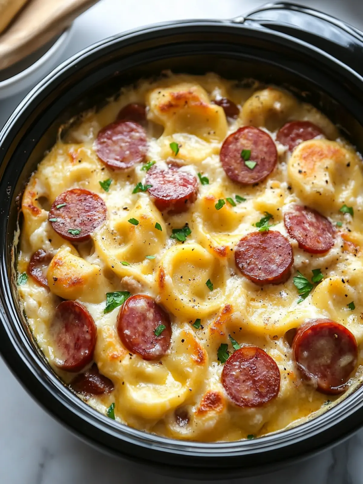 Cozy Up with Crockpot Pierogi Casserole and Kielbasa Delight 4 Crockpot Pierogi Casserole with Kielbasa