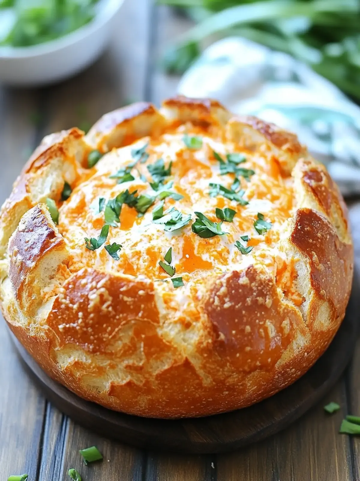 Buffalo Chicken Dip Bread Bowl: Your Game Day Star! 2 Buffalo Chicken Dip Bread Bowl