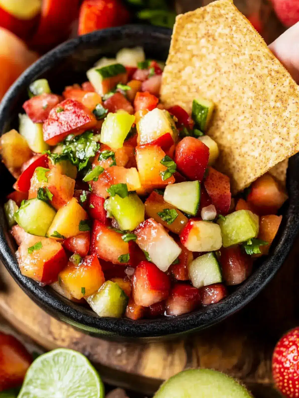 Delicious Fruit Salsa with Cinnamon Chips for Any Occasion 2 Fruit Salsa with Cinnamon Chips