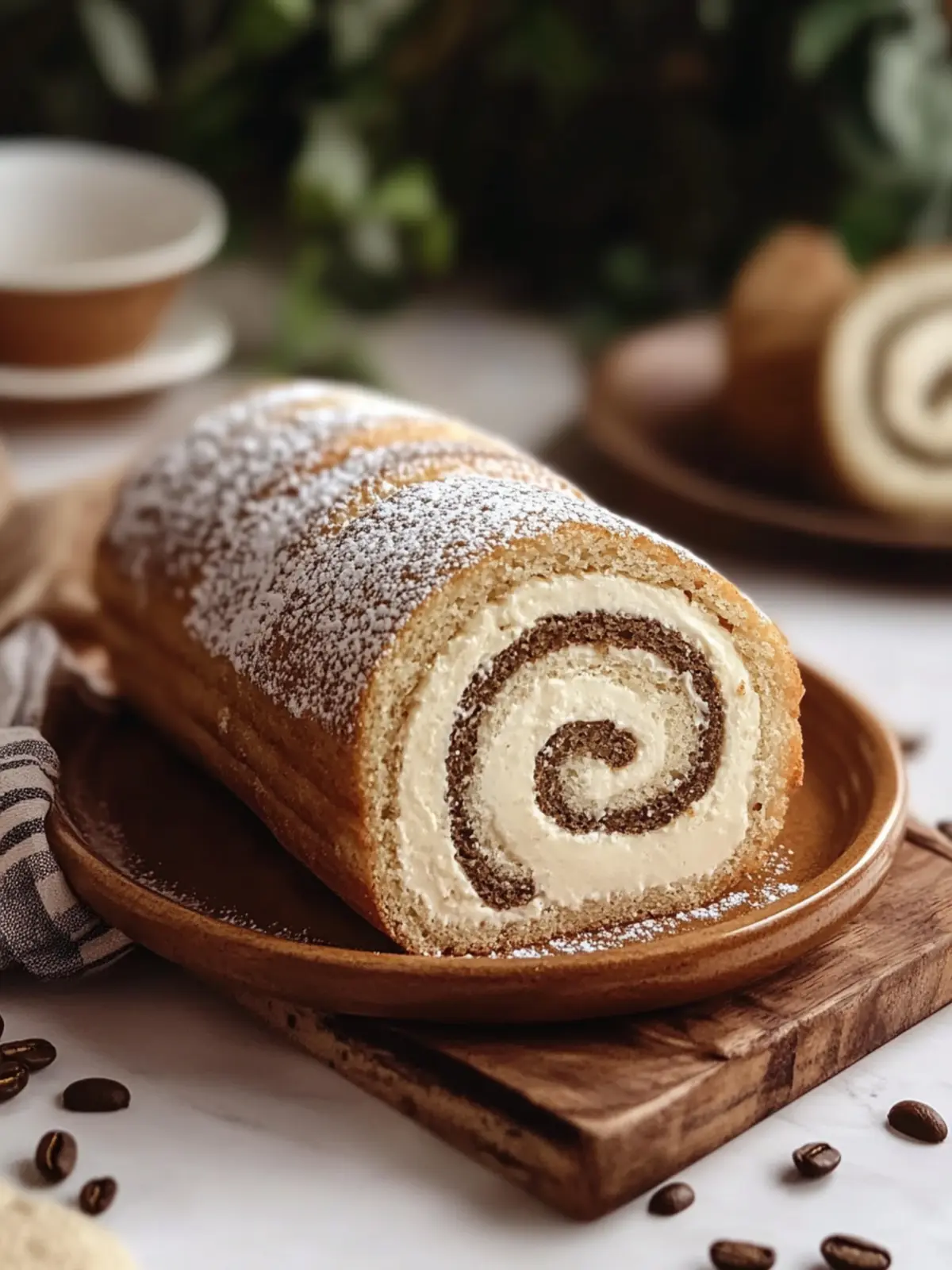 Delicious Coffee Swiss Roll with Creamy Espresso Filling 5 Coffee Swiss Roll