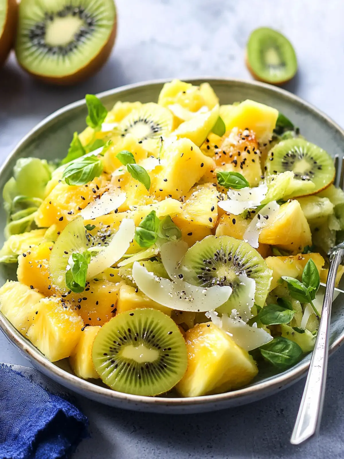 Refresh Your Day with Pineapple Kiwi Salad Delight! 2 Pineapple Kiwi Salad