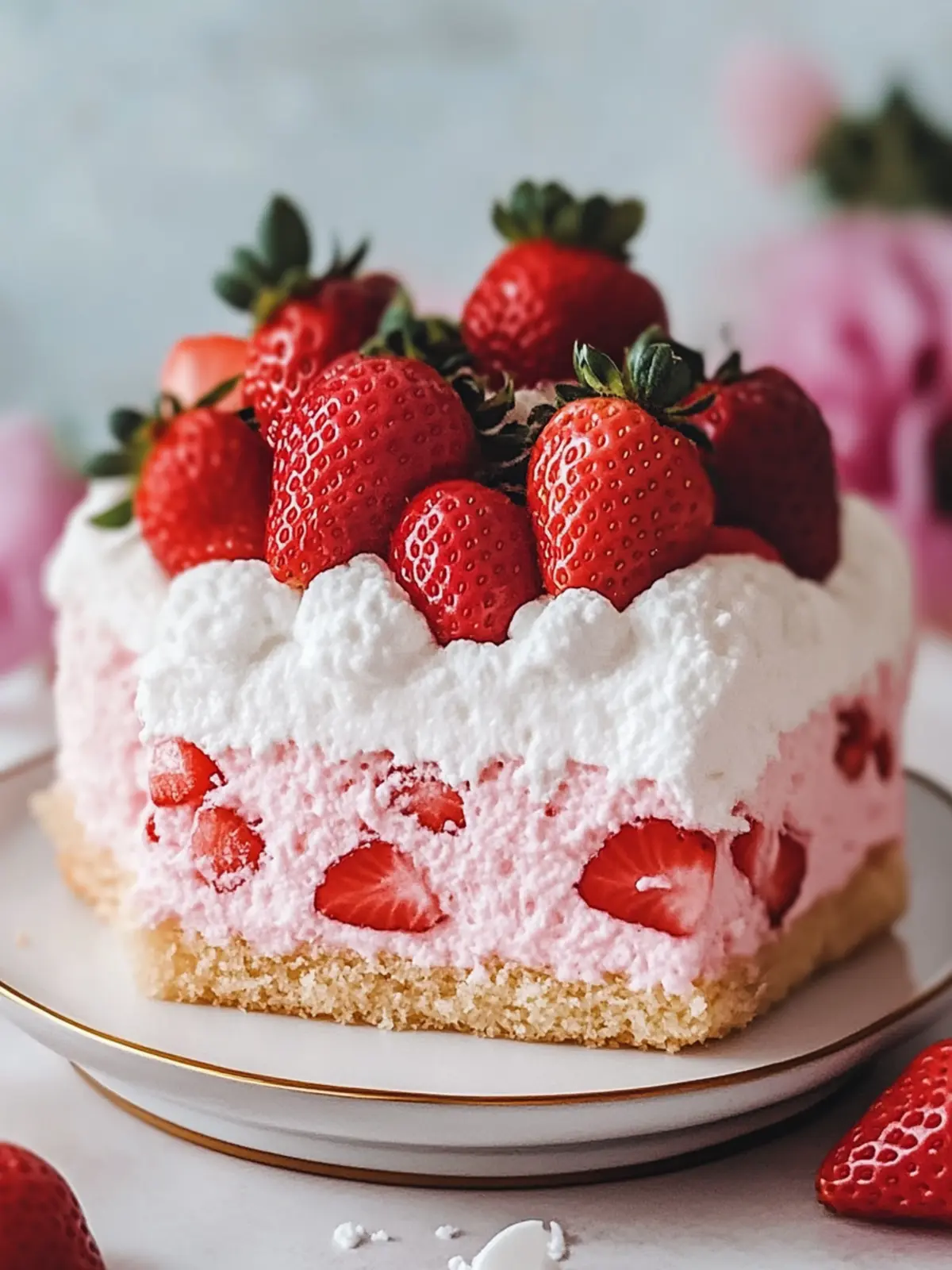 Fluffy Strawberry Cloud Cake for Your Next Celebration 5 Strawberry Cloud Cake