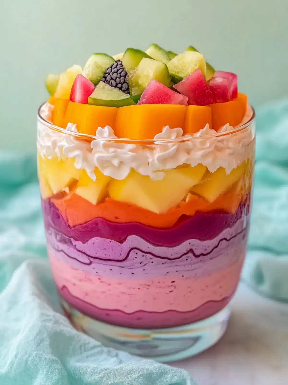 Rainbow Layered Breeze: Refreshing Mocktail for Summer Fun 5 Rainbow Layered Breeze