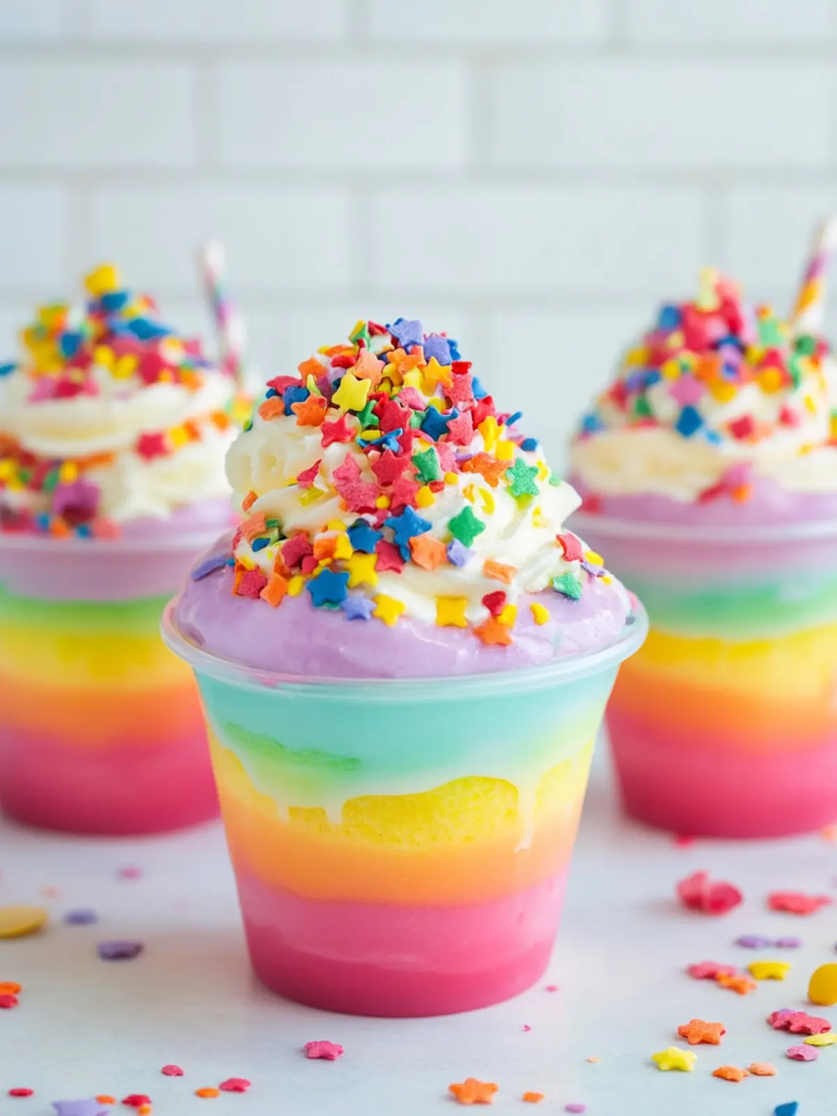 Delight in Colorful Rainbow Pudding Cups for a Sweet Treat 4 Rainbow Pudding Cups