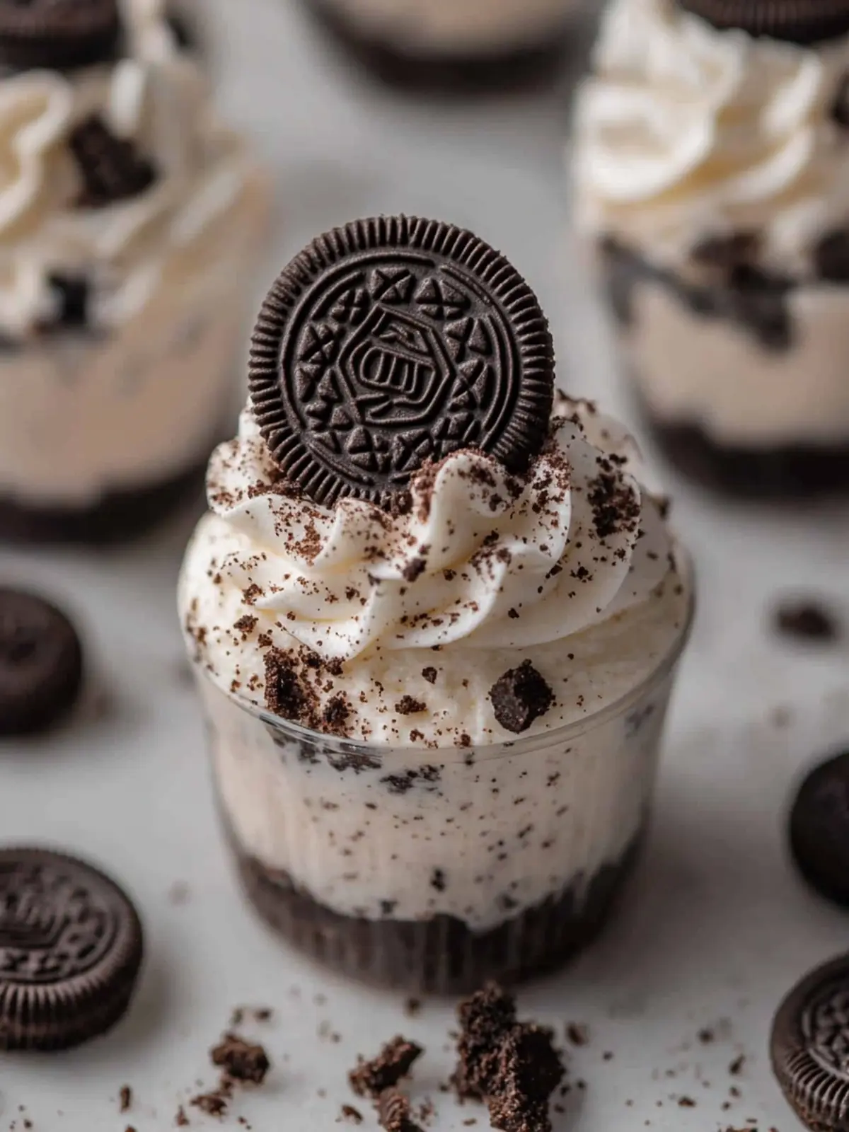Decadent No-Bake Oreo Cheesecake Cups for Easy Indulgence 3 No-Bake Oreo Cheesecake Cups