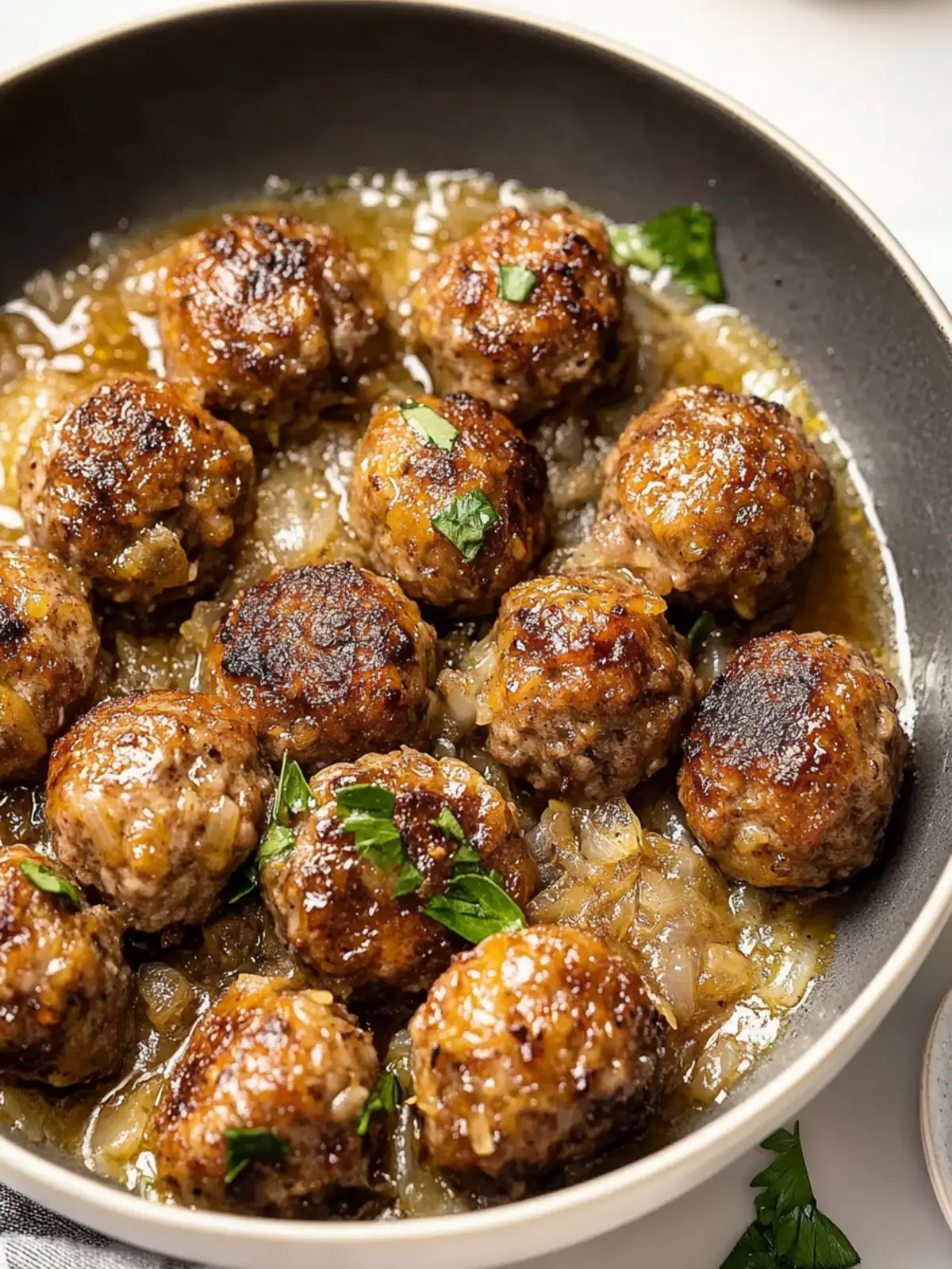 Savory French Onion Meatballs That You'll Crave Tonight 3 French Onion Meatballs