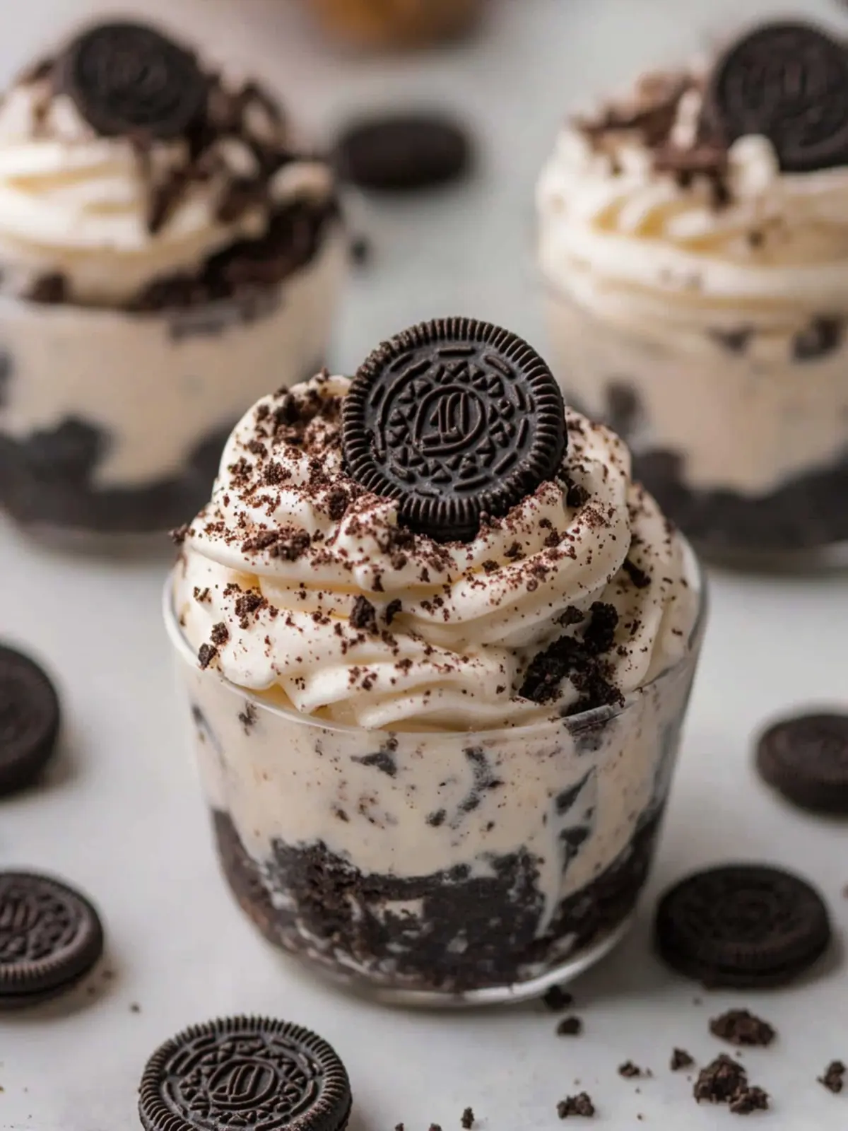 Decadent No-Bake Oreo Cheesecake Cups for Easy Indulgence 2 No-Bake Oreo Cheesecake Cups
