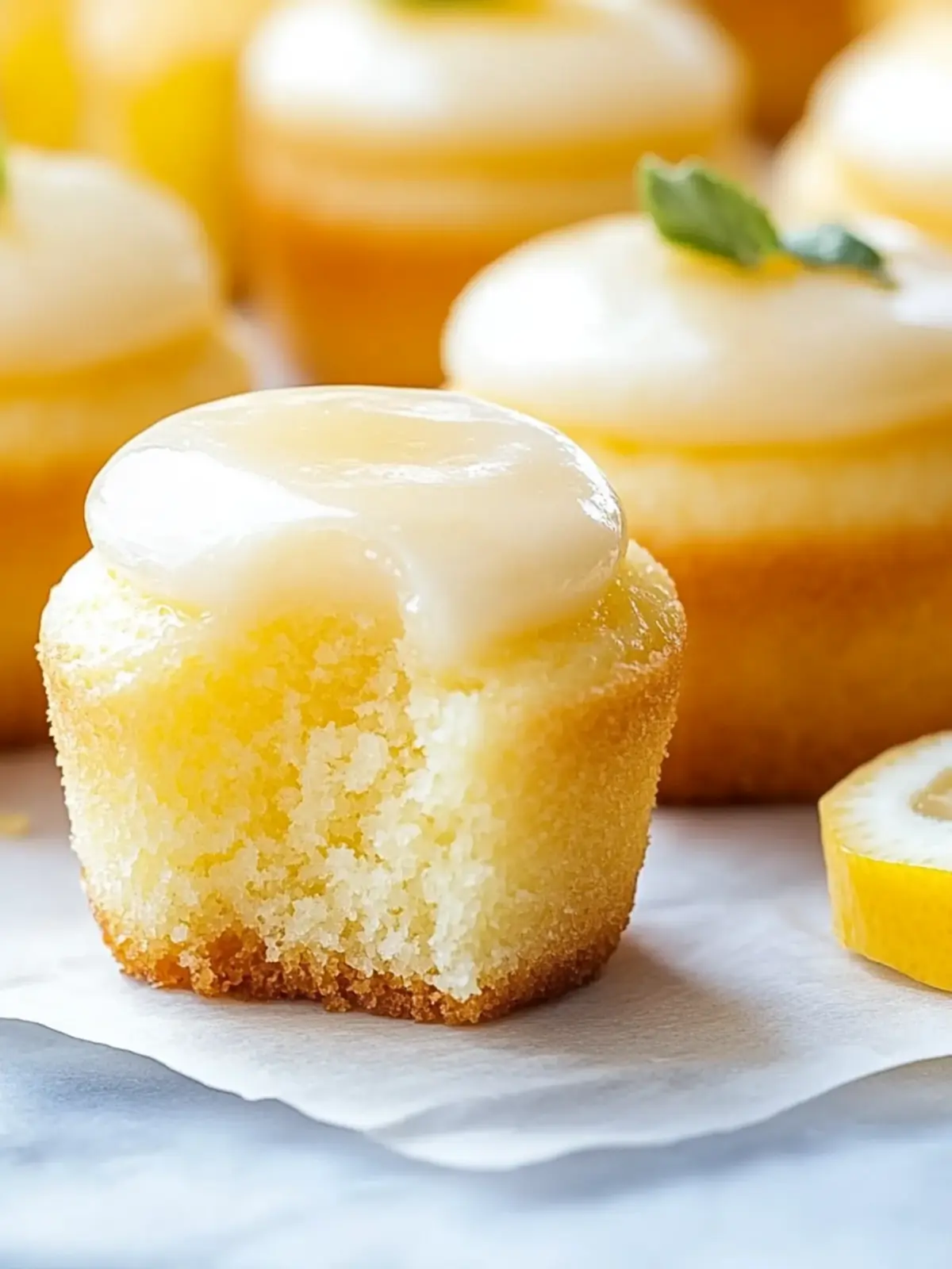 Mini Lemon Drop Cakes – Zesty Bites for Every Celebration 4 Mini Lemon Drop Cakes