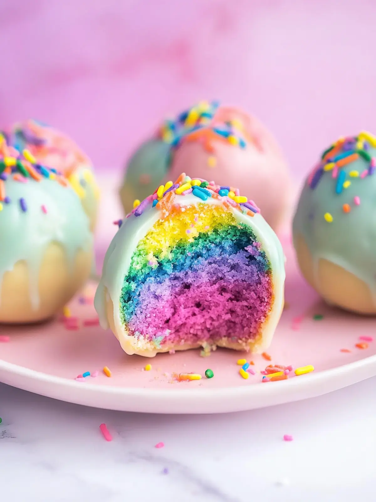 Delicious Rainbow Cake Truffles to Brighten Your Day 2 Rainbow Cake Truffles