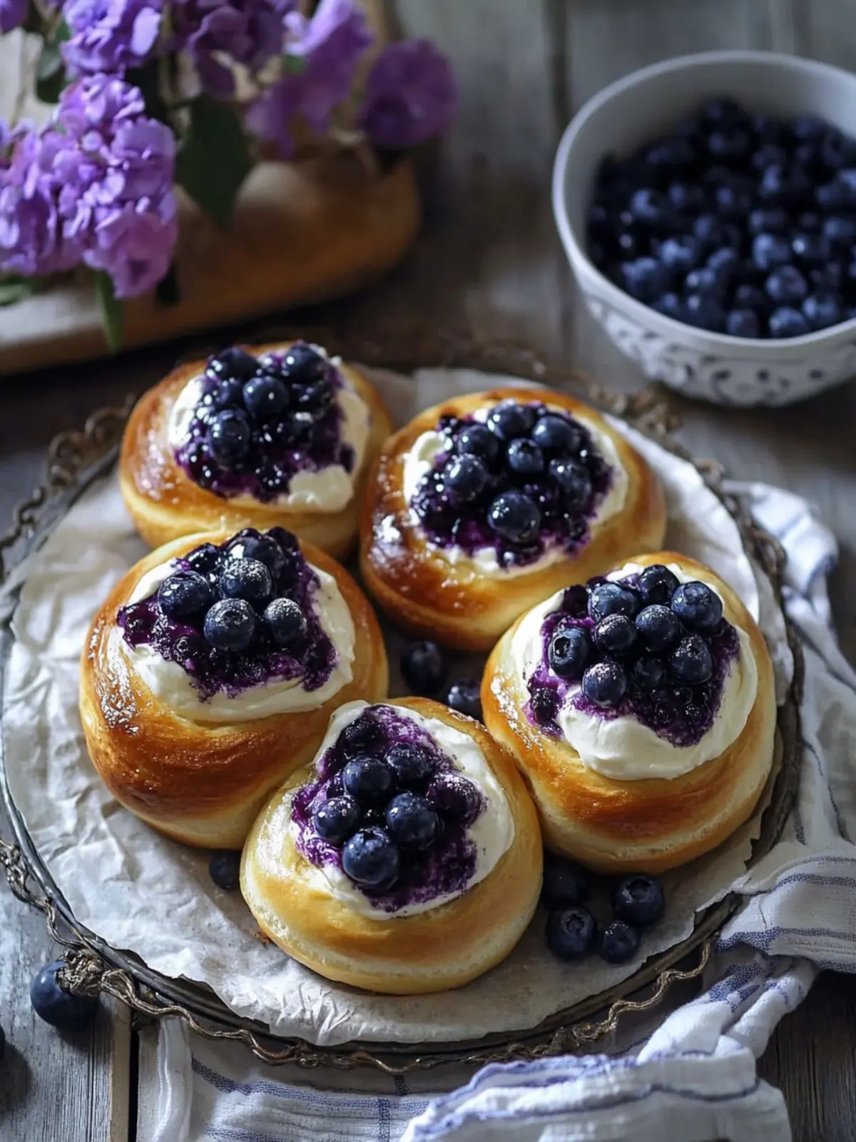 Heavenly Blueberry Cream Brioche Buns for Your Brunch Bliss 3 Blueberry Cream Brioche Buns
