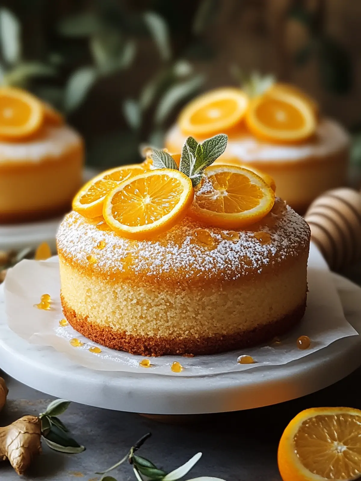 Irresistibly Moist Orange Ginger Honey Cakes for Cozy Days 5 orange ginger honey cakes